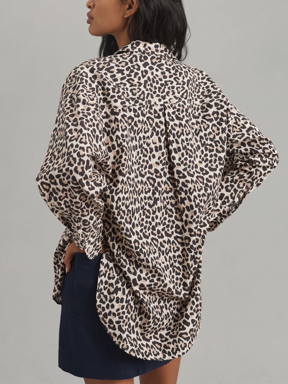 Maeve by Anthropologie Bennet buttondown shirt leopard print size S - Picture 2 of 6
